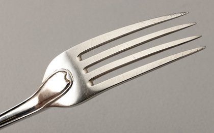 Extremely Rare Cape Silver Fiddle Thread Without Shoulders Table Fork - Lawrence Twentyman (2nd example)